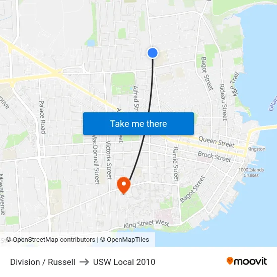 Division / Russell to USW Local 2010 map