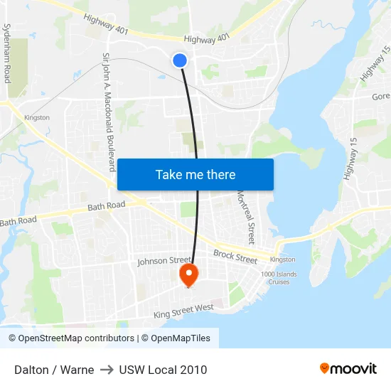 Dalton / Warne to USW Local 2010 map