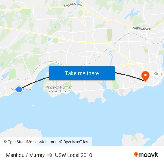 Manitou / Murray to USW Local 2010 map