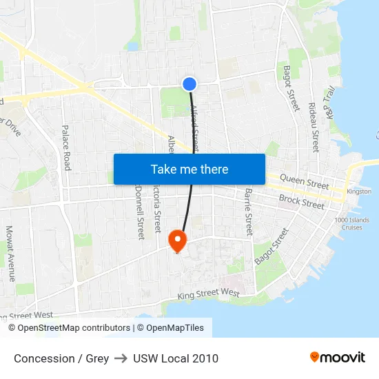 Concession / Grey to USW Local 2010 map
