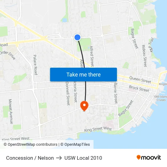 Concession / Nelson to USW Local 2010 map