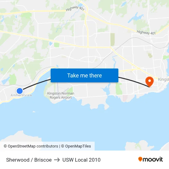 Sherwood / Briscoe to USW Local 2010 map