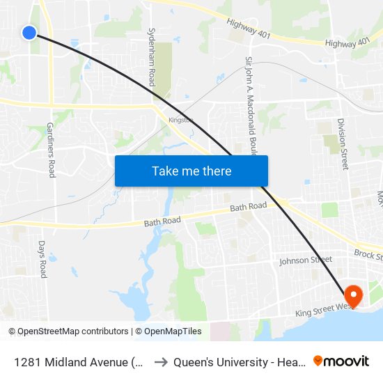 1281 Midland Avenue (East Side) to Queen's University - Heating Plant map