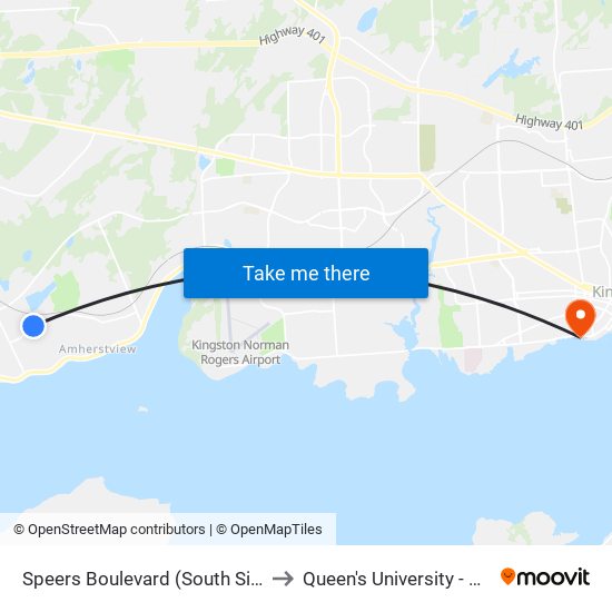 Amherst / Speers to Queen's University - Heating Plant map