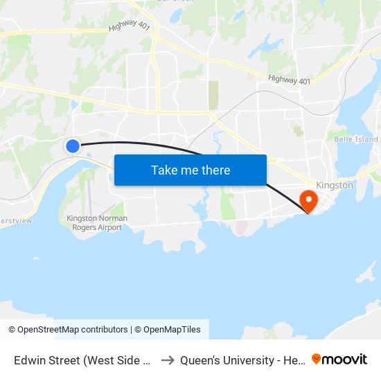 Edwin Street (West Side Of Waverley) to Queen's University - Heating Plant map