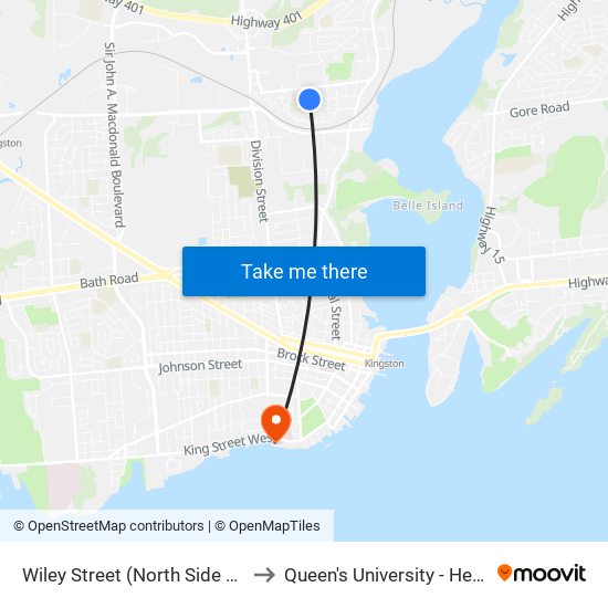 Wiley Street (North Side Of Drennan) to Queen's University - Heating Plant map