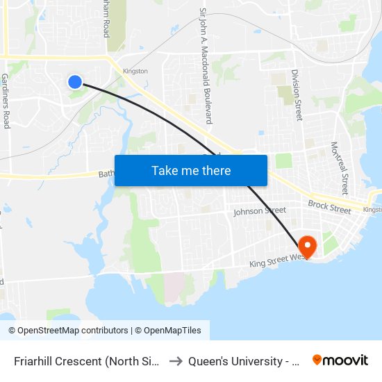 Friarhill Crescent (North Side Of Waterloo) to Queen's University - Heating Plant map