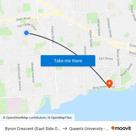 Byron Crescent (East Side Of Norman Rogers) to Queen's University - Heating Plant map