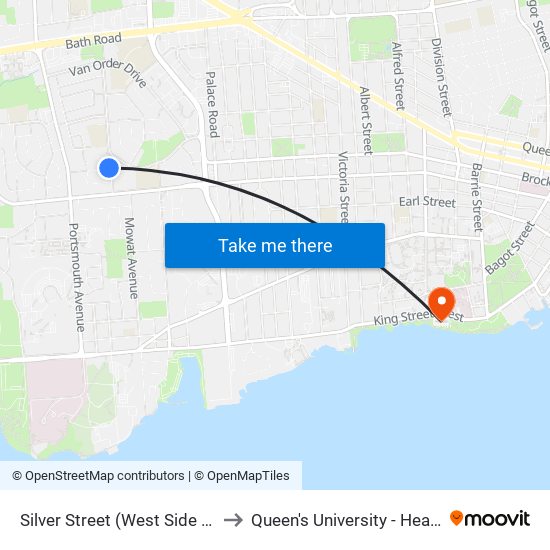 Silver Street (West Side Of Roden) to Queen's University - Heating Plant map