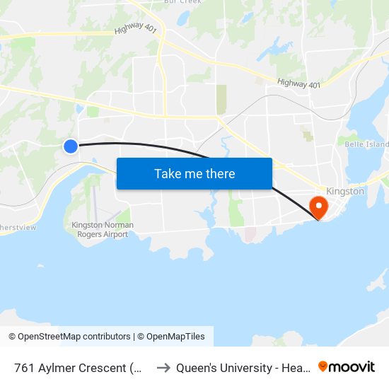 761 Aylmer Crescent (West Side) to Queen's University - Heating Plant map