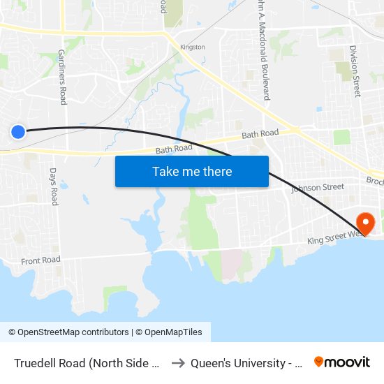 Truedell Road (North Side Of Development) to Queen's University - Heating Plant map