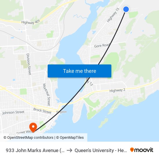 933 John Marks Av. to Queen's University - Heating Plant map