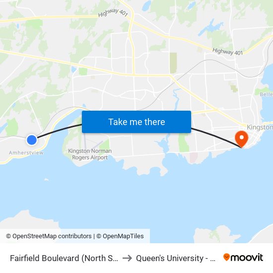 Amherst / Fairfield to Queen's University - Heating Plant map