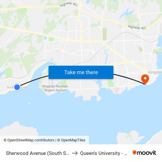 Manitou / Sherwood to Queen's University - Heating Plant map