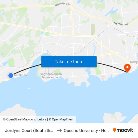 Jordyn's Court (South Side Of Kidd) to Queen's University - Heating Plant map