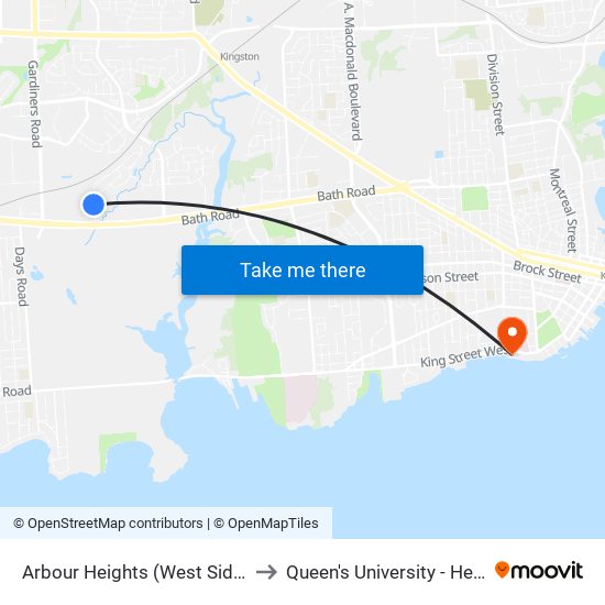 Arbour Heights to Queen's University - Heating Plant map