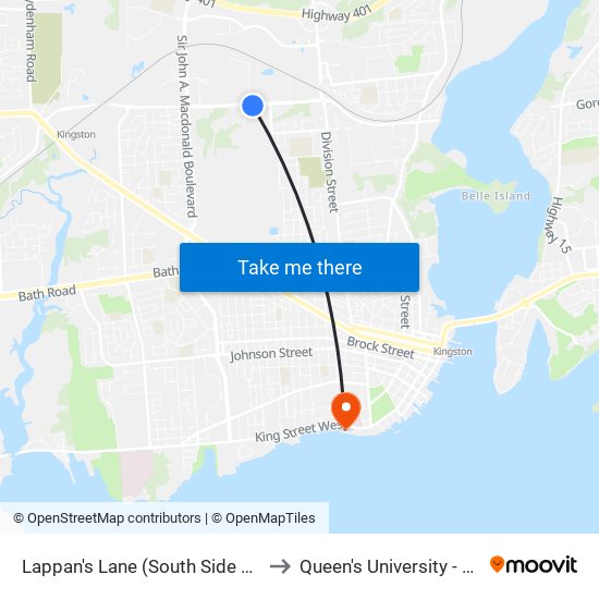 Lappan's Lane (South Side Of John Counter) to Queen's University - Heating Plant map