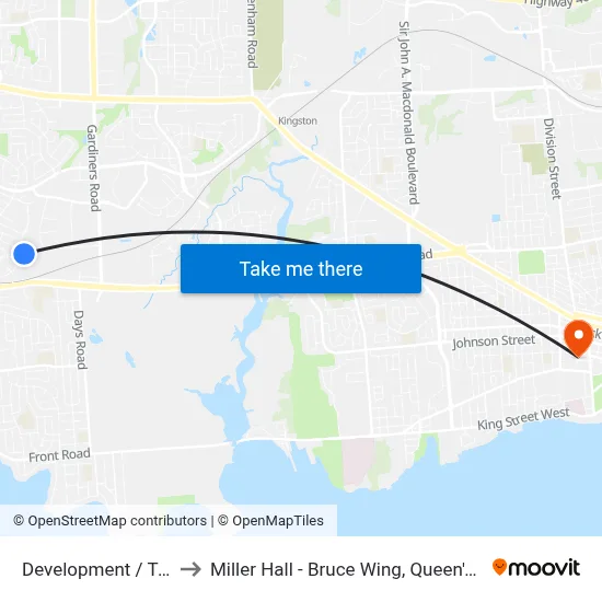 Development / Truedell to Miller Hall - Bruce Wing, Queen's University map