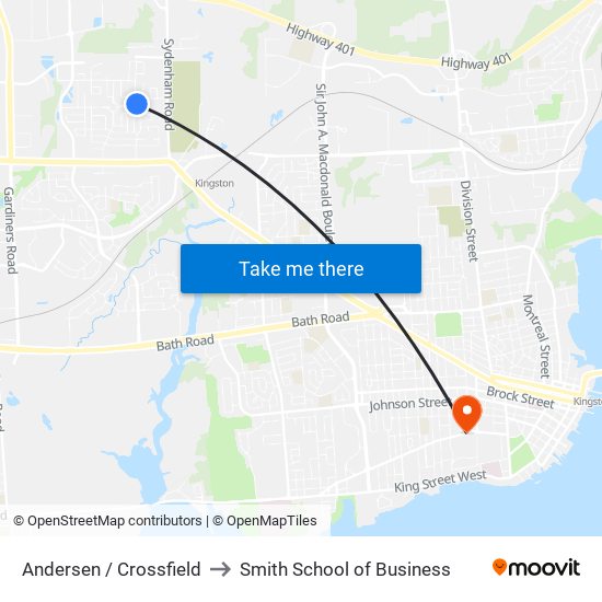 Crossfield Avenue (West Side Of Andersen) to Smith School of Business map