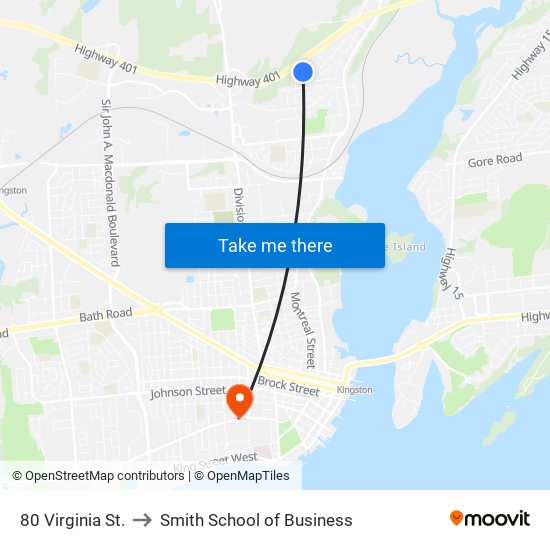 80 Virginia Street (North Side) to Smith School of Business map