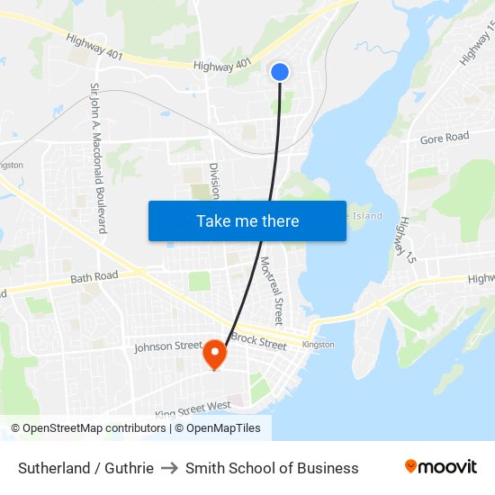 Guthrie Drive (North Side Of Sutherland) to Smith School of Business map