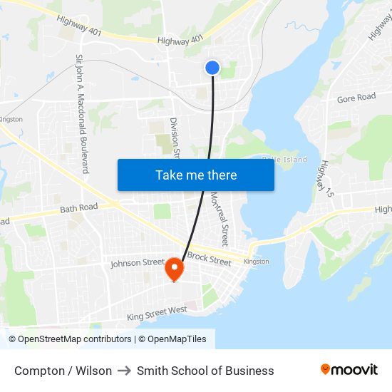 Wilson Street (North Side Of Compton) to Smith School of Business map