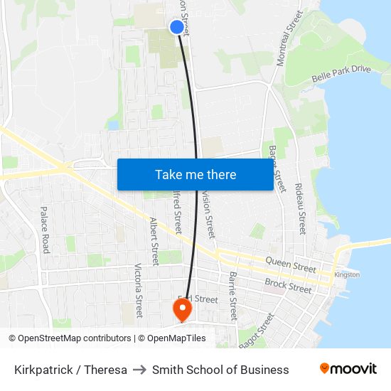 Kirkpatrick / Theresa to Smith School of Business map