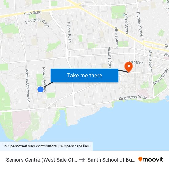 Seniors Centre (West Side Of Francis) to Smith School of Business map