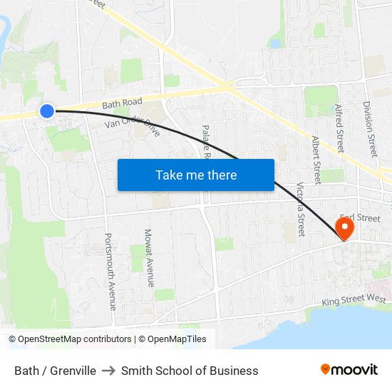 Grenville Road (North Side Of Bath) to Smith School of Business map