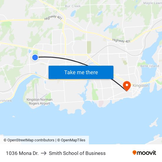 1036 Mona Drive (South Side) to Smith School of Business map