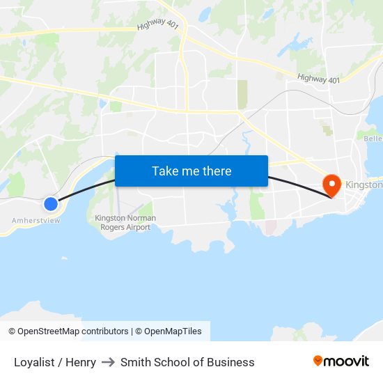 Loyalist / Henry to Smith School of Business map