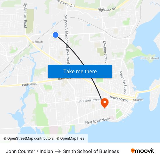 Indian Road (South Side Of John Counter) to Smith School of Business map