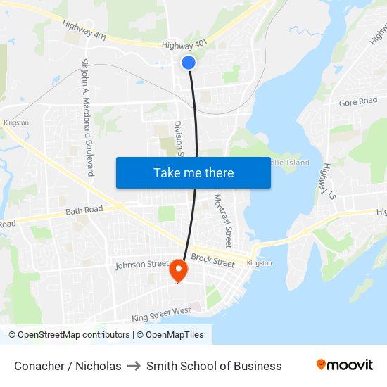 300 Conacher Drive (North Side) to Smith School of Business map