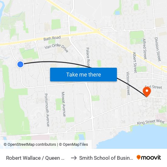 Queen Mary Road (North Side Of Robert Wallace) to Smith School of Business map