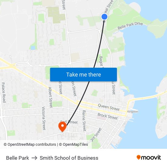 Belle Park to Smith School of Business map