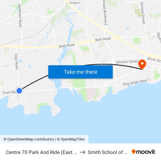 Centre 70 Park And Ride (East Side Of Days) to Smith School of Business map