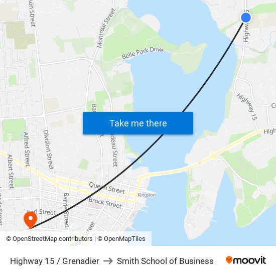 Grenadier Drive (East Side Of Highway 15) to Smith School of Business map