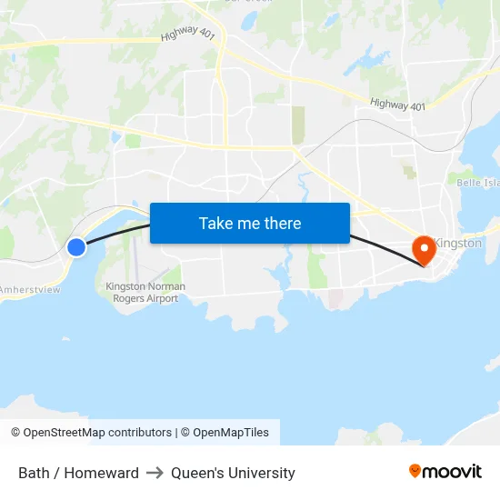 Bath / Homeward to Queen's University map