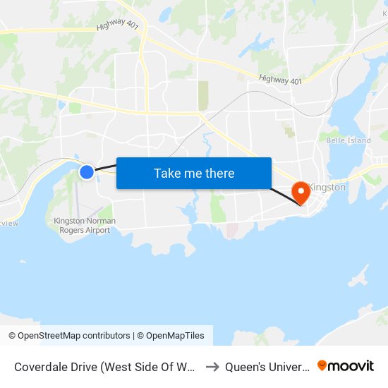 Coverdale Drive (West Side Of Walden) to Queen's University map