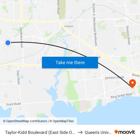 Taylor-Kidd Boulevard (East Side Of Progress) to Queen's University map