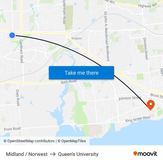 Norwest Road (West Side Of Midland) to Queen's University map