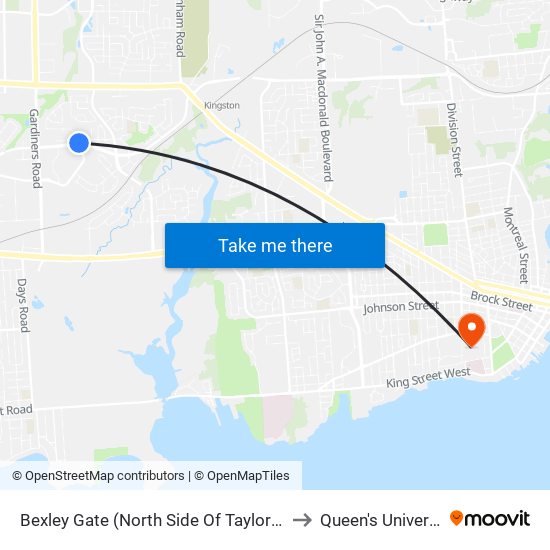 Bexley Gate (North Side Of Taylor-Kidd) to Queen's University map