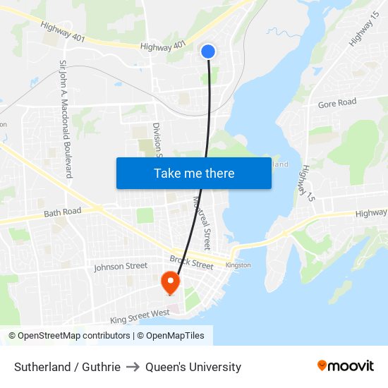 Guthrie Drive (North Side Of Sutherland) to Queen's University map