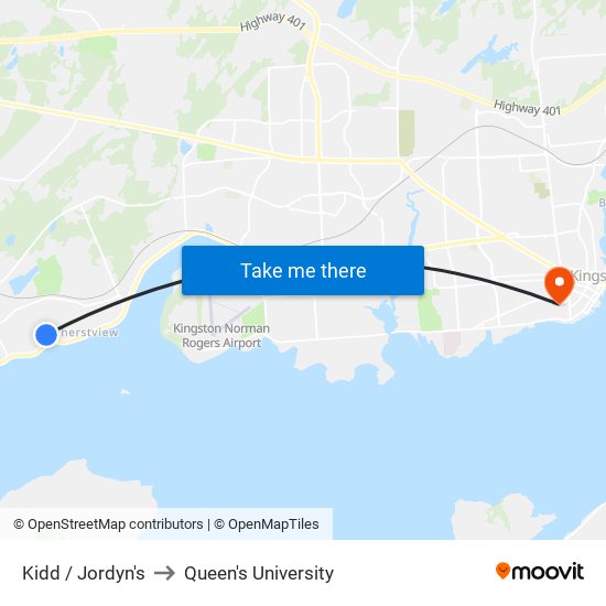 Jordyn's Court (South Side Of Kidd) to Queen's University map