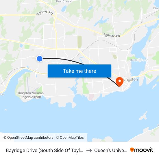 Bayridge Drive (South Side Of Taylor-Kidd) to Queen's University map