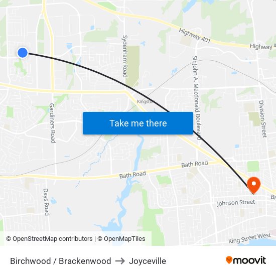 Brackenwood Crescent (West Side Of Birchwood) to Joyceville map