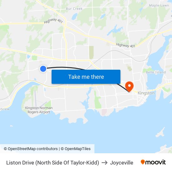 Liston Drive (North Side Of Taylor-Kidd) to Joyceville map