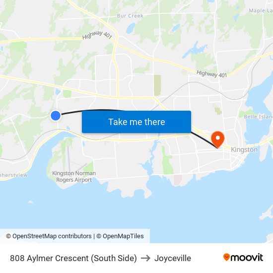 808 Aylmer Crescent (South Side) to Joyceville map