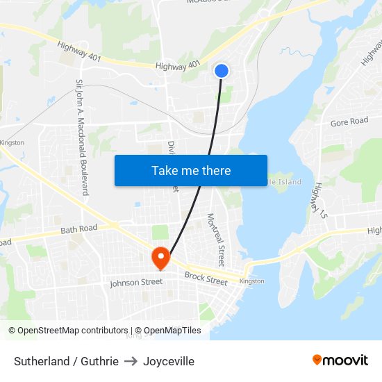 Guthrie Drive (South Side Of Sutherland) to Joyceville map