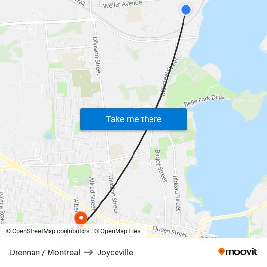 Drennan / Montreal to Joyceville map